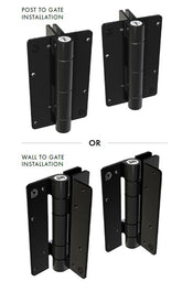 Kwik Fit and Aluminium hinge pair ADJUSTABLE TENSION